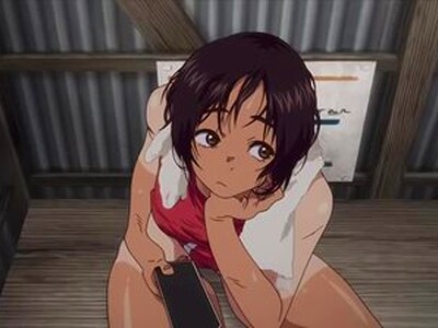 日焼けしている陸上部の美少女が、人がほとんど来ないバス停で、男友達と雨宿りしながらHを楽しんで絶頂しまくる！