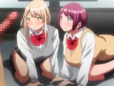 2人の爆乳なJKたちが同じ喫茶店で働いている男にセフレになってもらい、激しいセックスを楽しんで絶頂を繰り返す！