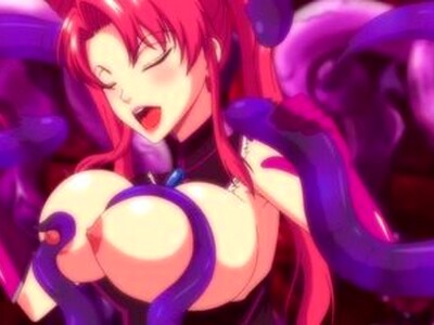 ３人の魔法少女たちが触手の敵に押さえつけられて、マンコとアナルを同時に攻められて中出しで絶頂しまくる！