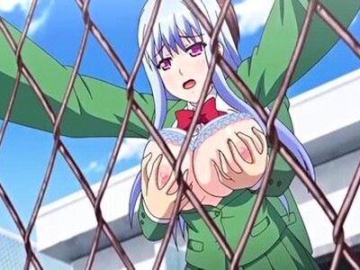 パイパンな巨乳JKが、学校の屋上で男のちんこを足コキした後に激しいHを楽しんで中出しで絶頂しまくる！