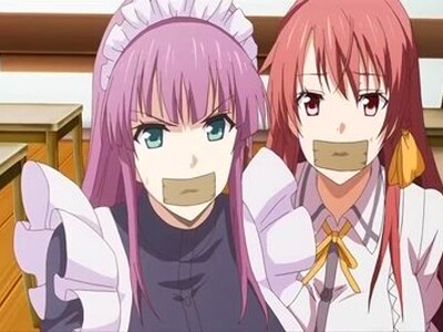 巨乳なお嬢様やメイドたちが、ナイフを持っている男たちに拘束されて、抵抗できずに輪姦されて汚されてしまう！