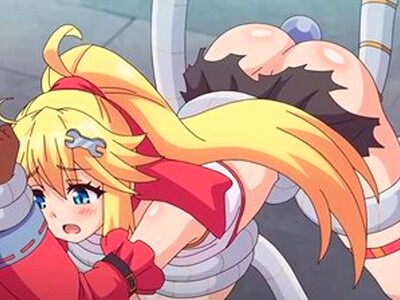 金髪のムチムチなエロボディな女が、暴走するメカに街中でいきなり襲われて、マンコやアナルを攻められて昇天しまくる！