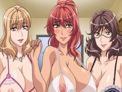 爆乳人妻たちがエロ下着姿で年下のセフレの男をハーレムプレイで攻めて中出しを楽しみまくる！