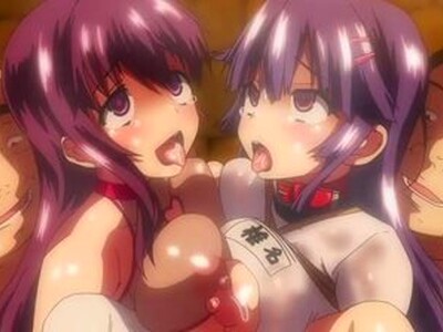 2人の巨乳美少女たちが、お互いに変態なオジサンに調教されていて、温泉でスワッピングでエロテクを披露しながら乱れる！